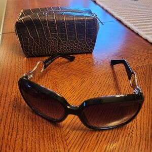 Elegant Black Sunglasses with Case